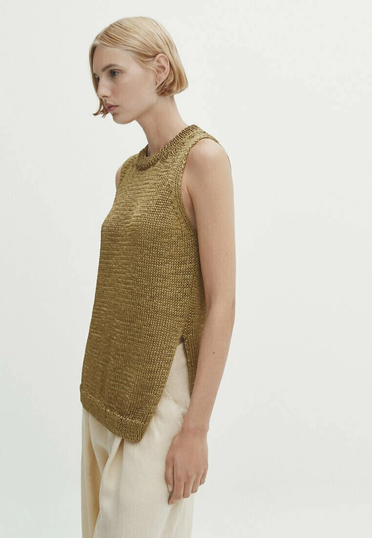 Massimo Dutti With Slits - Jumper - Gold Coloured 7 Massimo Dutti With Slits - Jumper - Gold Coloured - Image 5