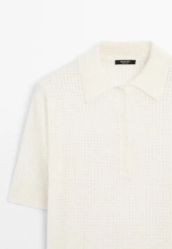 Massimo Dutti POLO COLLAR WITH SHORT SLEEVES - Polo Shirt - WHITE -Massimo Dutti Shop 003dc797999447e892687490bf763cba