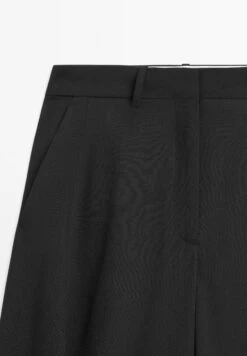 Massimo Dutti WIDE-LEG WITH SIDE POCKETS - Trousers - Black -Massimo Dutti Shop 005bd7f24cbc4ceb8a08ad7de3152565