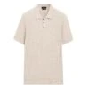 Massimo Dutti WIDE SHORT SLEEVE POLO COLLAR - Polo Shirt - Beige