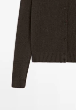 Massimo Dutti KNITTED CREW NECK - Cardigan - Mottled Dark Brown 16 Massimo Dutti KNITTED CREW NECK - Cardigan - Mottled Dark Brown -Massimo Dutti Shop 00689e86709647e4bfb57a5dbf3e373b