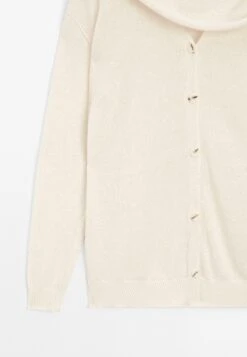 Massimo Dutti BUTTONED V-NECK WITH SCARF - Cardigan - Beige -Massimo Dutti Shop 0075da5566b6427289b3669e216a781b