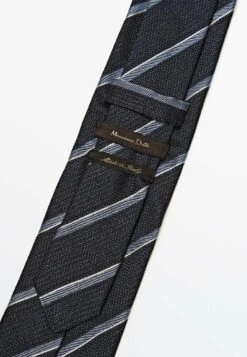 Massimo Dutti Blend Striped - Tie - Blue Black Denim -Massimo Dutti Shop 00782e76cd4648928fef0c149b206c3c
