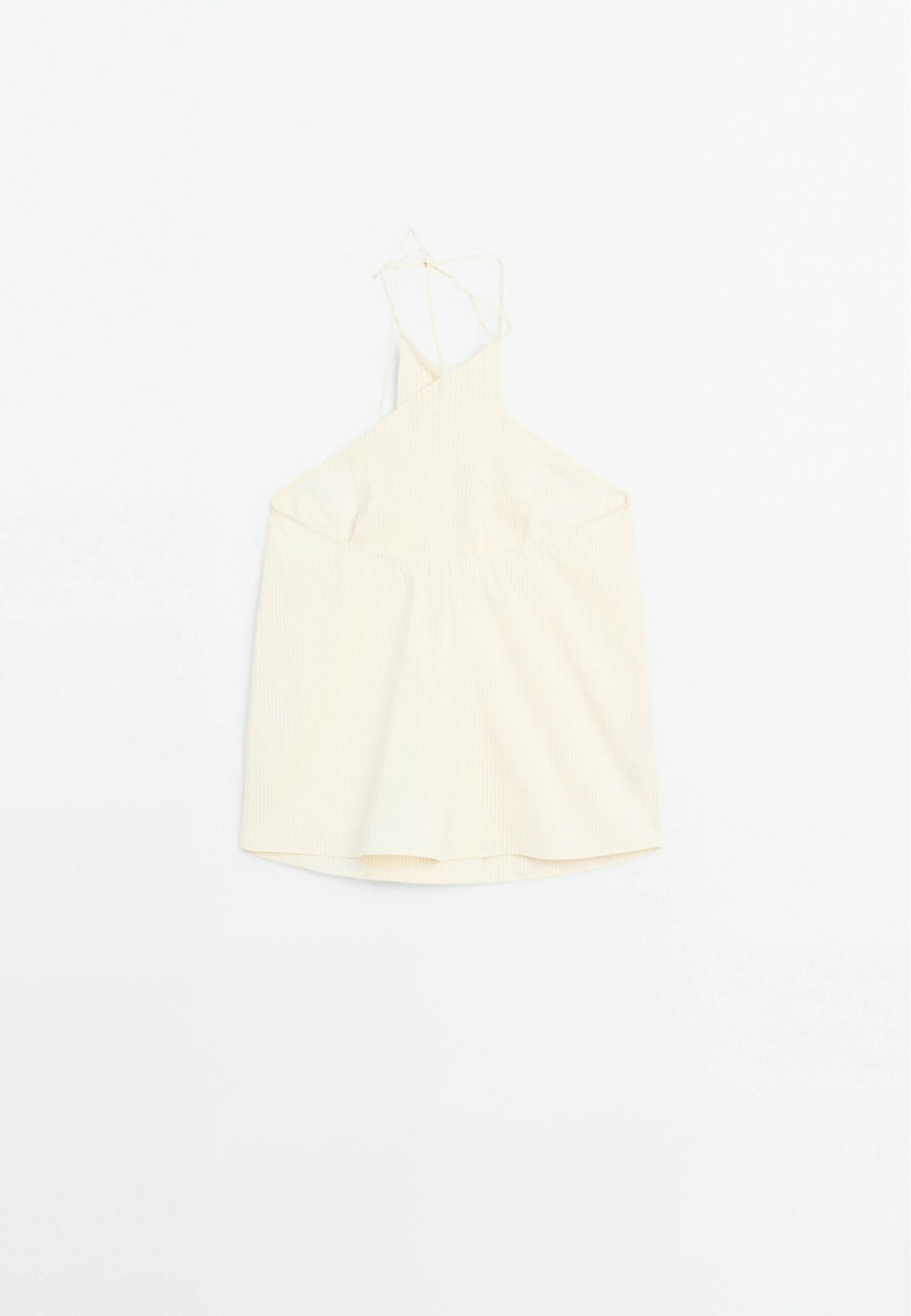 Massimo Dutti STRIPED HALTER NECK - Top - Beige 9 Massimo Dutti STRIPED HALTER NECK - Top - Beige - Image 7