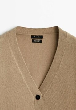 Massimo Dutti V-Neck- Cardigan - Mottled Light Brown -Massimo Dutti Shop 00d4c3f6aae64c66adcf70de575e2988
