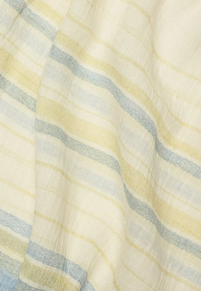 Massimo Dutti Striped - Scarf - White 5 Massimo Dutti Striped - Scarf - White - Image 3