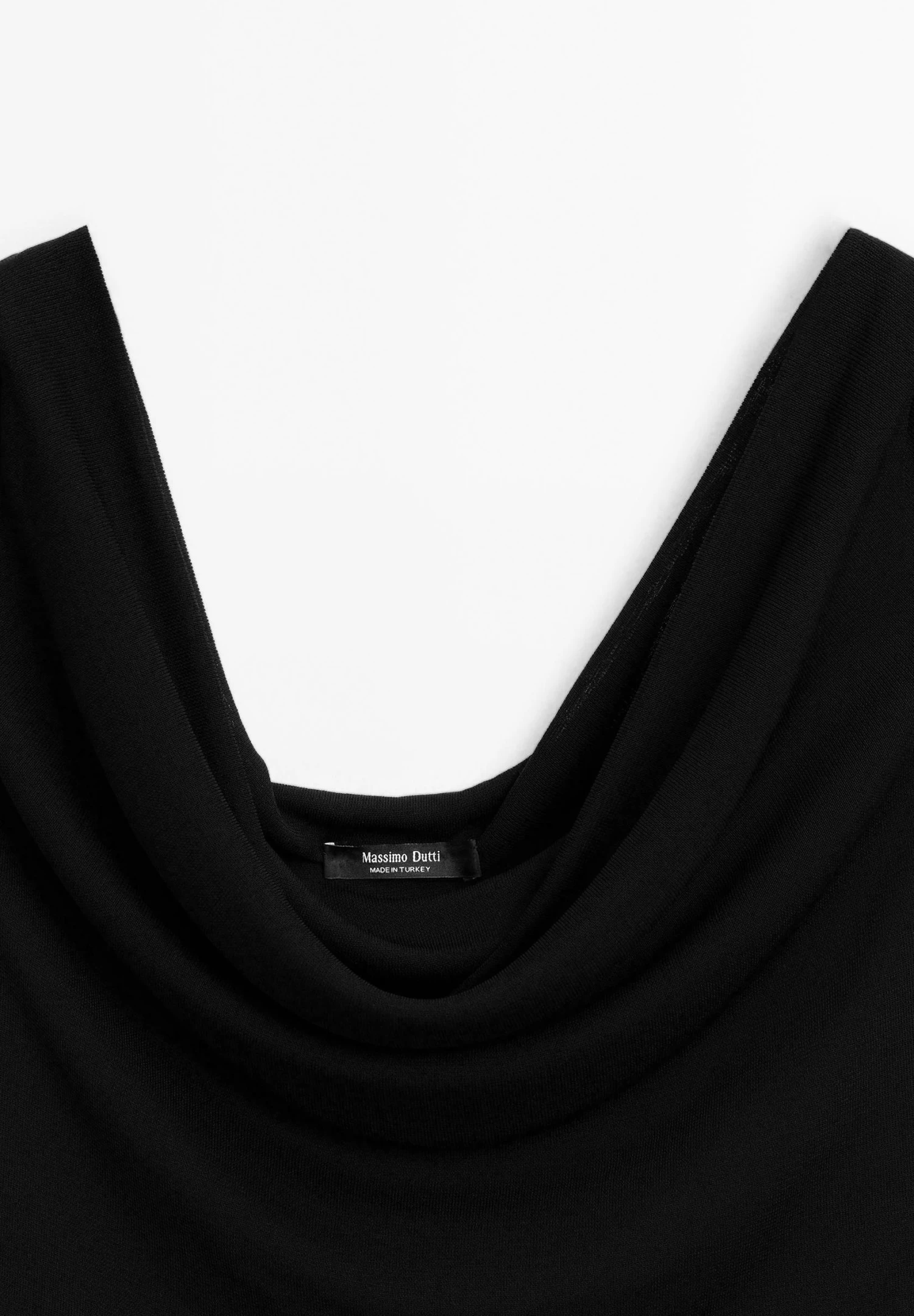 Massimo Dutti FLOWING DRAPED NECK - Top - Black 12 Massimo Dutti FLOWING DRAPED NECK - Top - Black - Image 10