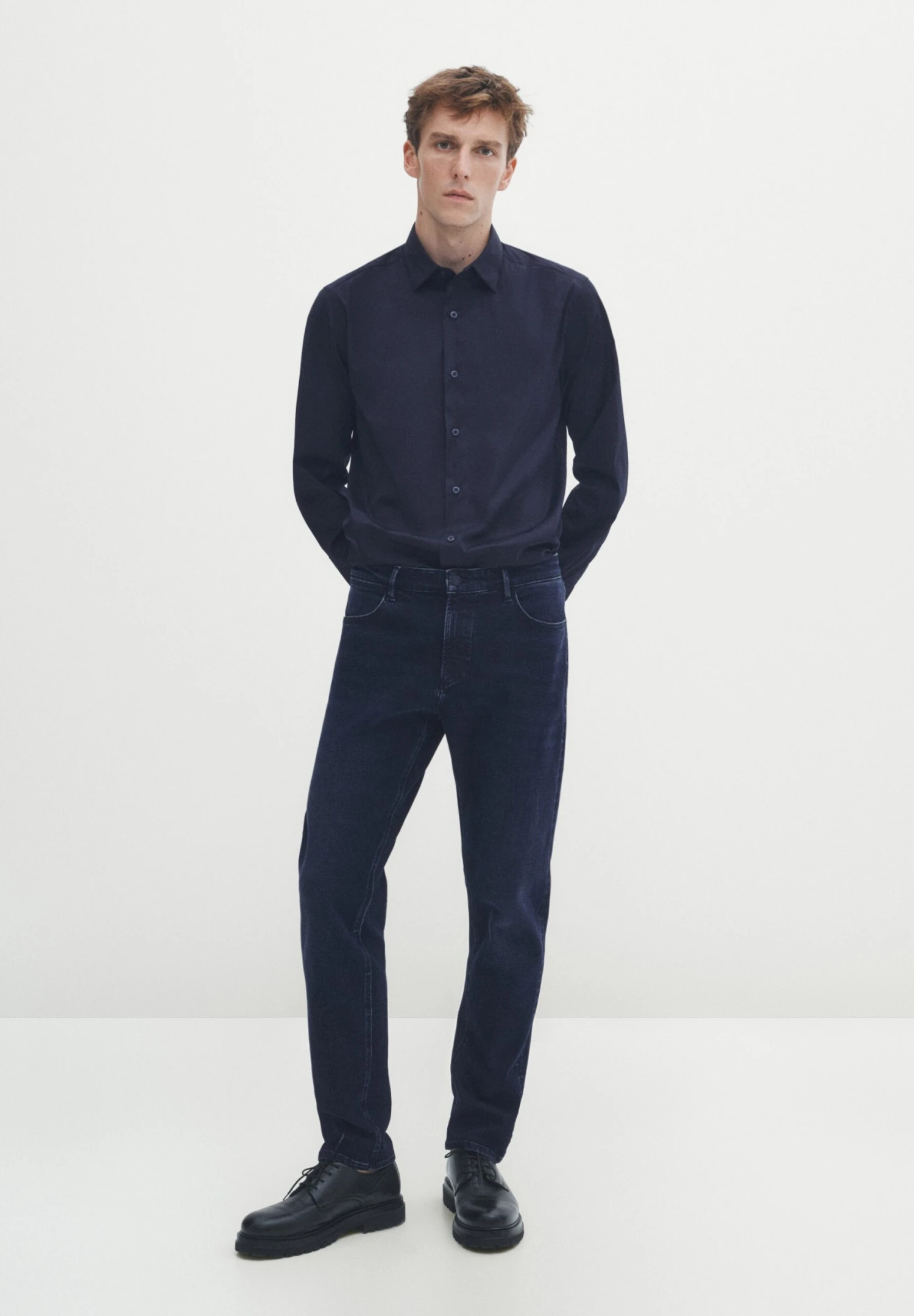 Massimo Dutti Straight Leg Jeans - Blue 4 Massimo Dutti Straight Leg Jeans - Blue - Image 2