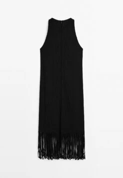 Massimo Dutti TEXTURED KNIT WITH FRINGED HEM - Day Dress - Black 15 Massimo Dutti TEXTURED KNIT WITH FRINGED HEM - Day Dress - Black -Massimo Dutti Shop 00e8bf95aabf4efc801e8fc688f07ed2