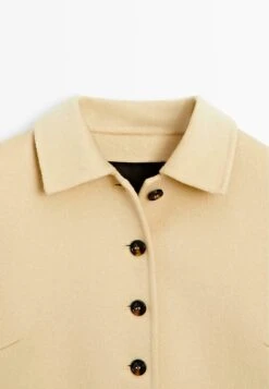 Massimo Dutti SHORT - Short Coat - Beige -Massimo Dutti Shop 00ea04e844f2495d8ba74e1627251e7f