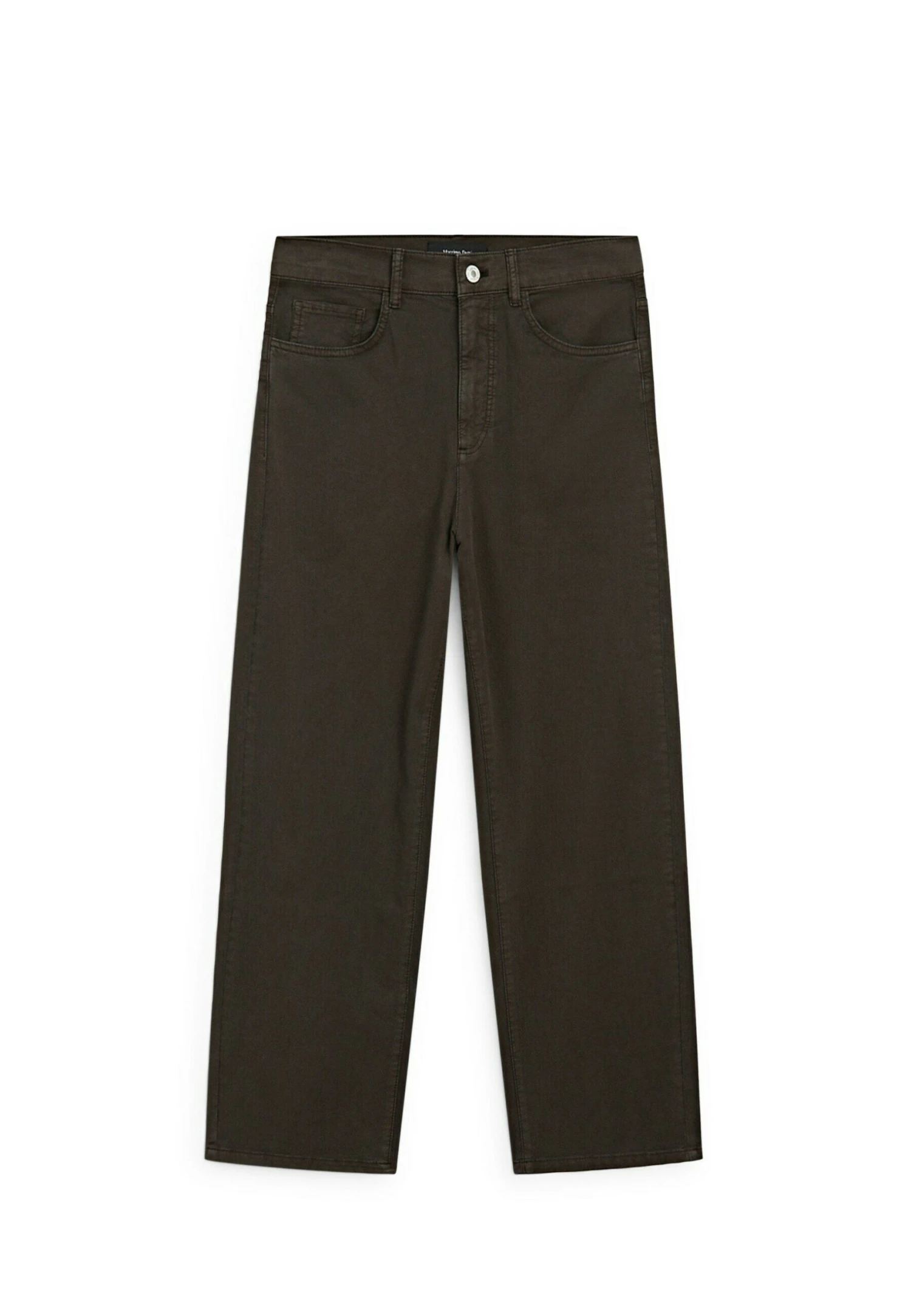 Massimo Dutti STRAIGHT-LEG CROPPED - Trousers - Brown 8 Massimo Dutti STRAIGHT-LEG CROPPED - Trousers - Brown - Image 6