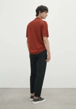 Massimo Dutti Vertical-Textured Micro - Polo Shirt - Mottled Red -Massimo Dutti Shop 0142a26a09554d60bd82ff9e72e6aa7d