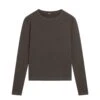 Massimo Dutti MELANGE - Long Sleeved Top - Dark Brown -Massimo Dutti Shop 01639c47c2b94f95bebef785bdfc9bea