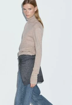 Massimo Dutti HIGH NECK - Jumper - Light Brown -Massimo Dutti Shop 019829140db24ffdbf600eb4c986120b