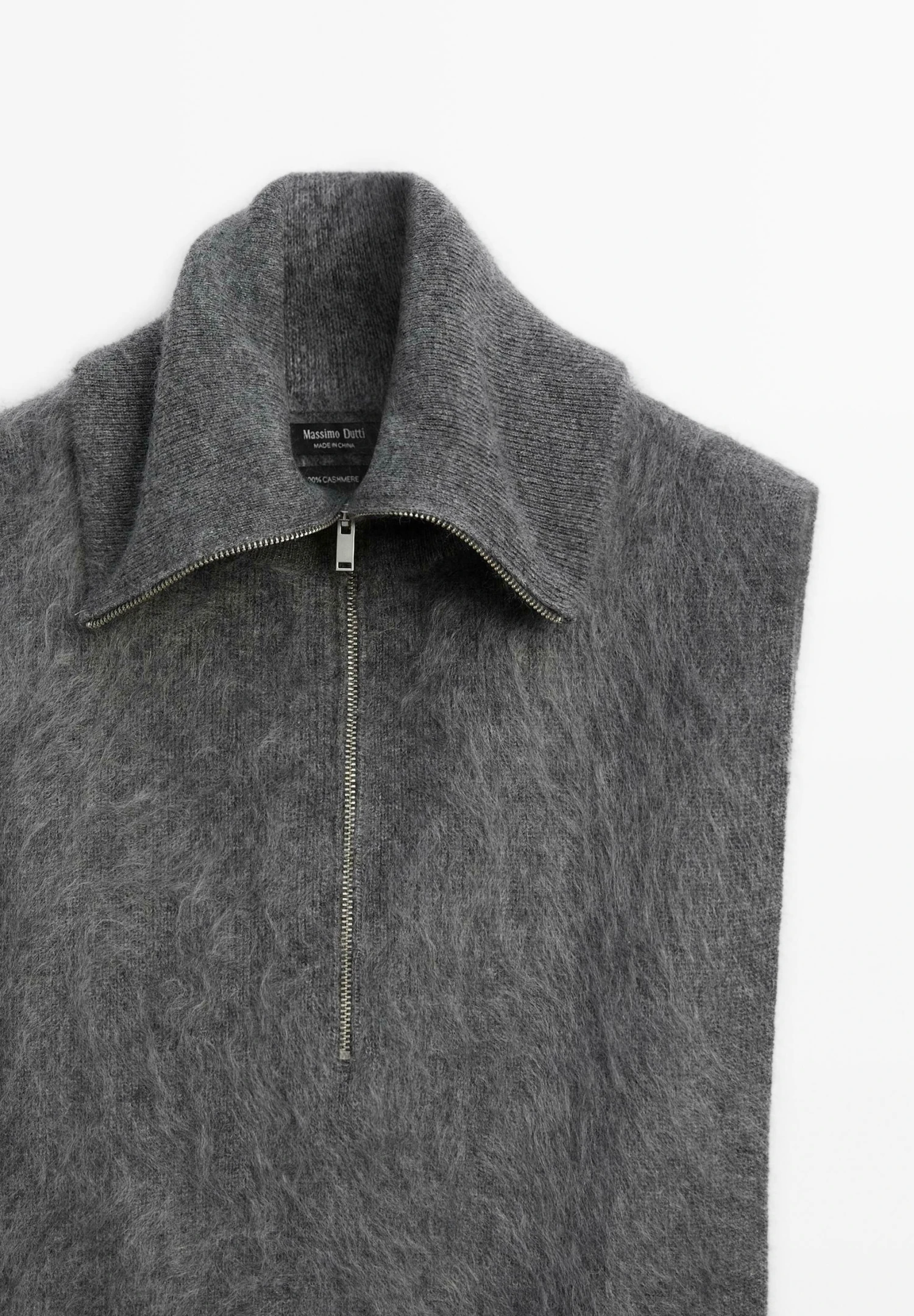 Massimo Dutti LONG ZIPPED - Cape - Grey 10 Massimo Dutti LONG ZIPPED - Cape - Grey - Image 8