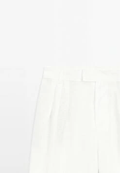Massimo Dutti TRIPLE DARTED - Trousers - White -Massimo Dutti Shop 01c8749185994b19929fb162eea8d68a