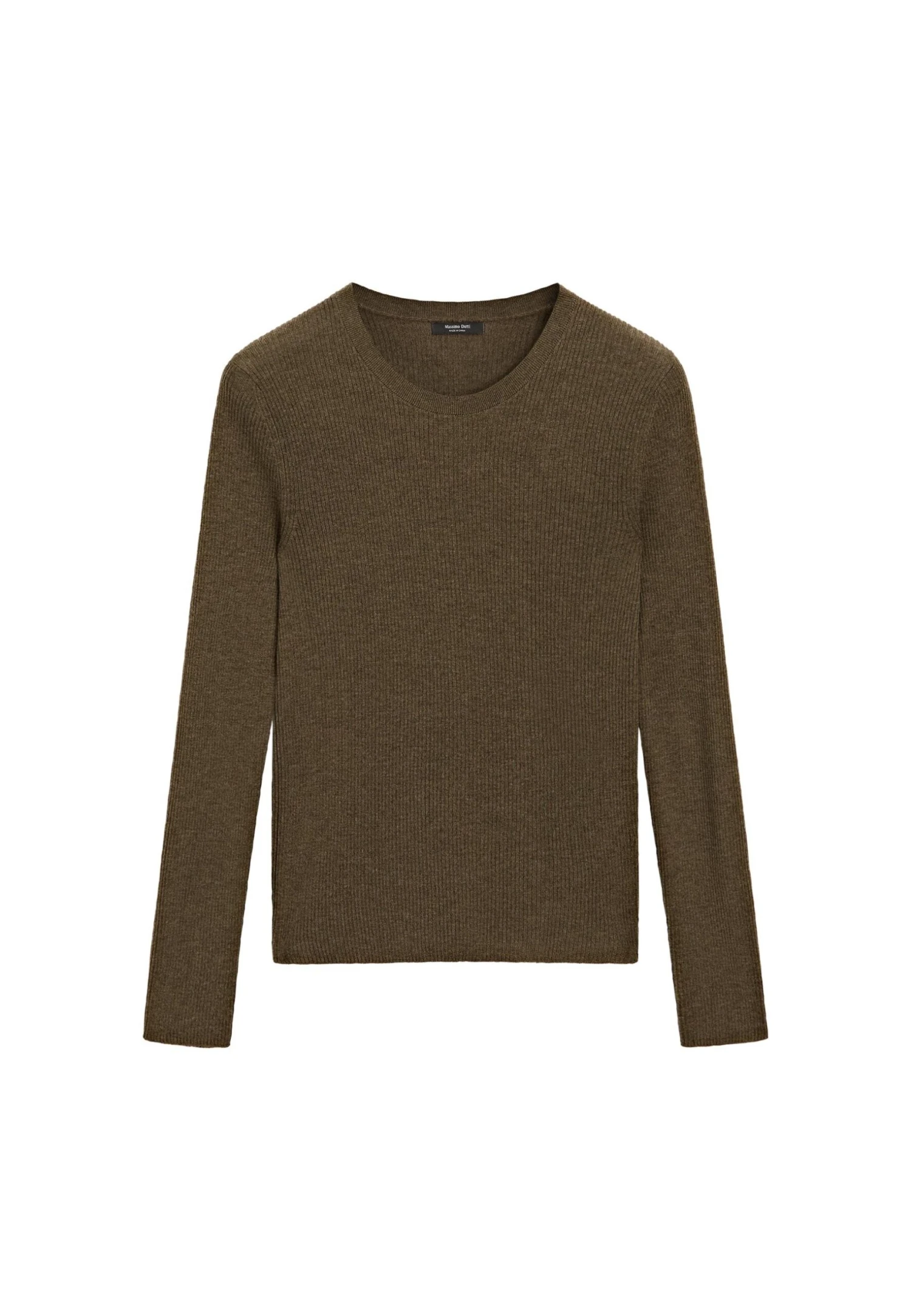 Massimo Dutti RIBBED CREW NECK - Jumper - LIGHT BROWN 14 Massimo Dutti RIBBED CREW NECK - Jumper - LIGHT BROWN - Image 12