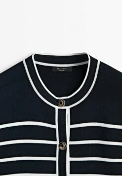 Massimo Dutti Striped Short Sleeve- Cardigan - Dark Blue 18 Massimo Dutti Striped Short Sleeve- Cardigan - Dark Blue -Massimo Dutti Shop 01d370c4dfce4fc99c744e90f35c3c9c