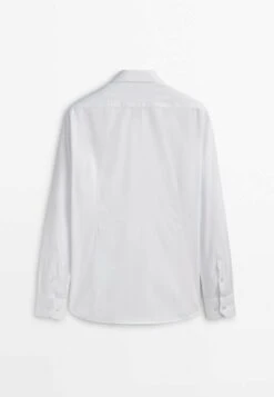 Massimo Dutti Textured Thick - Formal Shirt - White -Massimo Dutti Shop 01e6240a3e8841b6a566b898973250bf