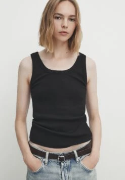 Massimo Dutti SleevelessBlend - Top - Black