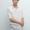 Massimo Dutti SHORT SLEEVE POLO COLLAR - Polo Shirt - Light Grey -Massimo Dutti Shop 01f63c49ba92421298f7a66722945755