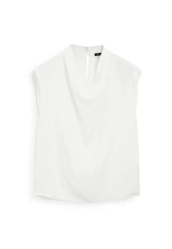 Massimo Dutti FLOWING GARMENT WITH DRAPED COLLAR - Blouse - White -Massimo Dutti Shop 0205684ad0bf4ec7947c2c2d6285ab6d