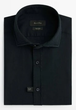 Massimo Dutti Micro Textured - Shirt - Dark Blue -Massimo Dutti Shop 02116aa3a0434e51afad308ae2e56e2c