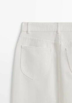Massimo Dutti High-Waist - Denim Skirt - Beige -Massimo Dutti Shop 0211dbe50ca349a886e59432327c8ec6