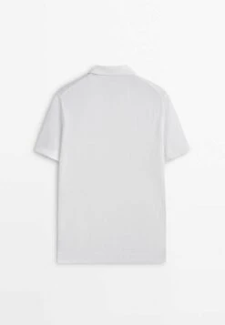 Massimo Dutti With V-Neck And Buttons - Polo Shirt - White -Massimo Dutti Shop 02264cb73cf54526a354087718f3b9f2