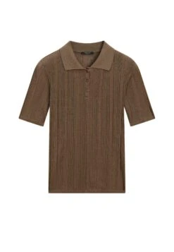 Massimo Dutti SHORT SLEEVE WITH RIBBED DETAIL - Polo Shirt - Black -Massimo Dutti Shop 0242edf12689412ab7e9fc9227c1ba9e