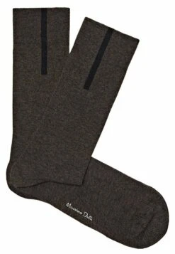 Massimo Dutti Long With Contrast Stripe - Socks - Dark Grey