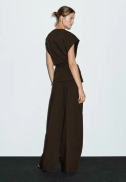 Massimo Dutti HIGH-WAIST WIDE-LEG - Trousers - Mottled Dark Brown 12 Massimo Dutti HIGH-WAIST WIDE-LEG - Trousers - Mottled Dark Brown -Massimo Dutti Shop 025308c03f1b45fd857cf47d03d871f2