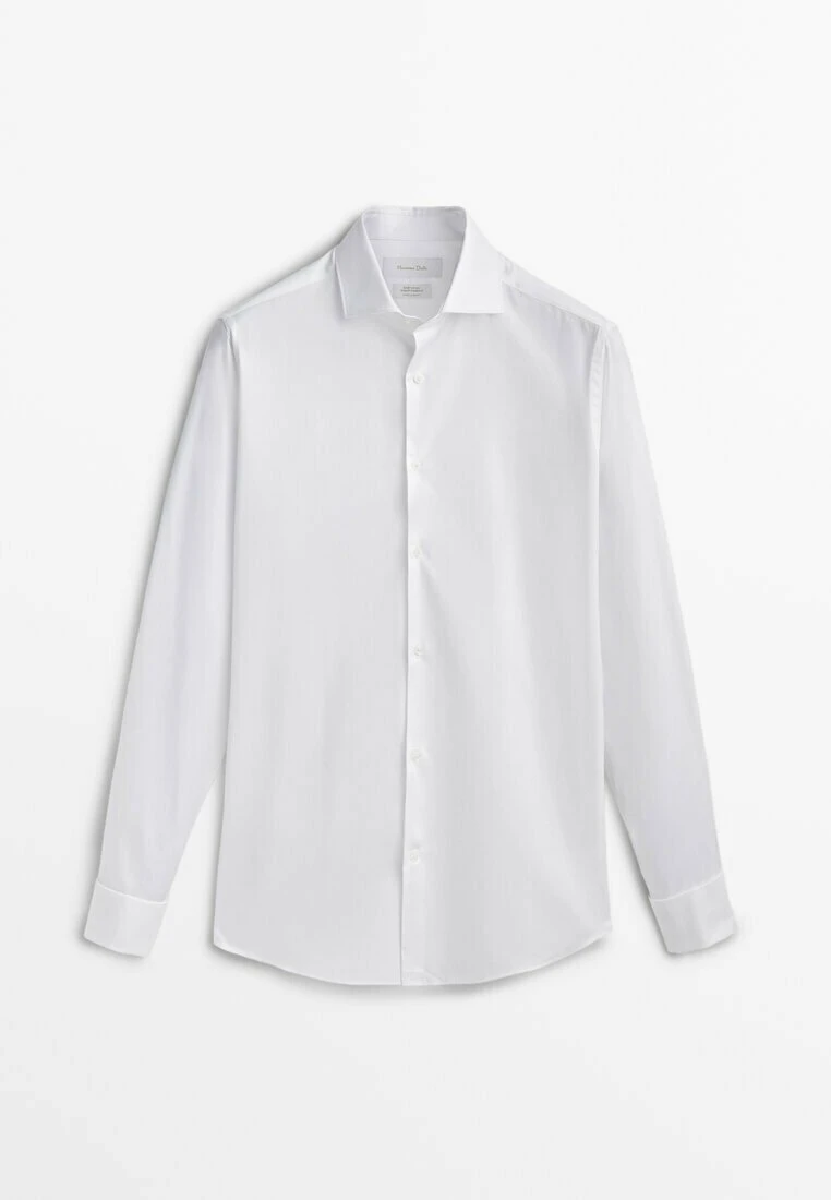 Massimo Dutti With Double Cuffs- Formal Shirt - White 11 Massimo Dutti With Double Cuffs- Formal Shirt - White - Image 9