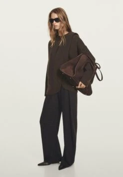 Massimo Dutti LAYERED LONG SLEEVE - Cardigan - Mottled Dark Brown -Massimo Dutti Shop 02b513aa39a045eea3c56103a2479a22