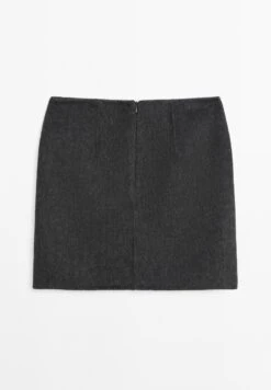 Massimo Dutti SHORT WITH ZIP FASTENING - Mini Skirt - Grey -Massimo Dutti Shop 02e543cdb88e4aa8bc703c616fd66947