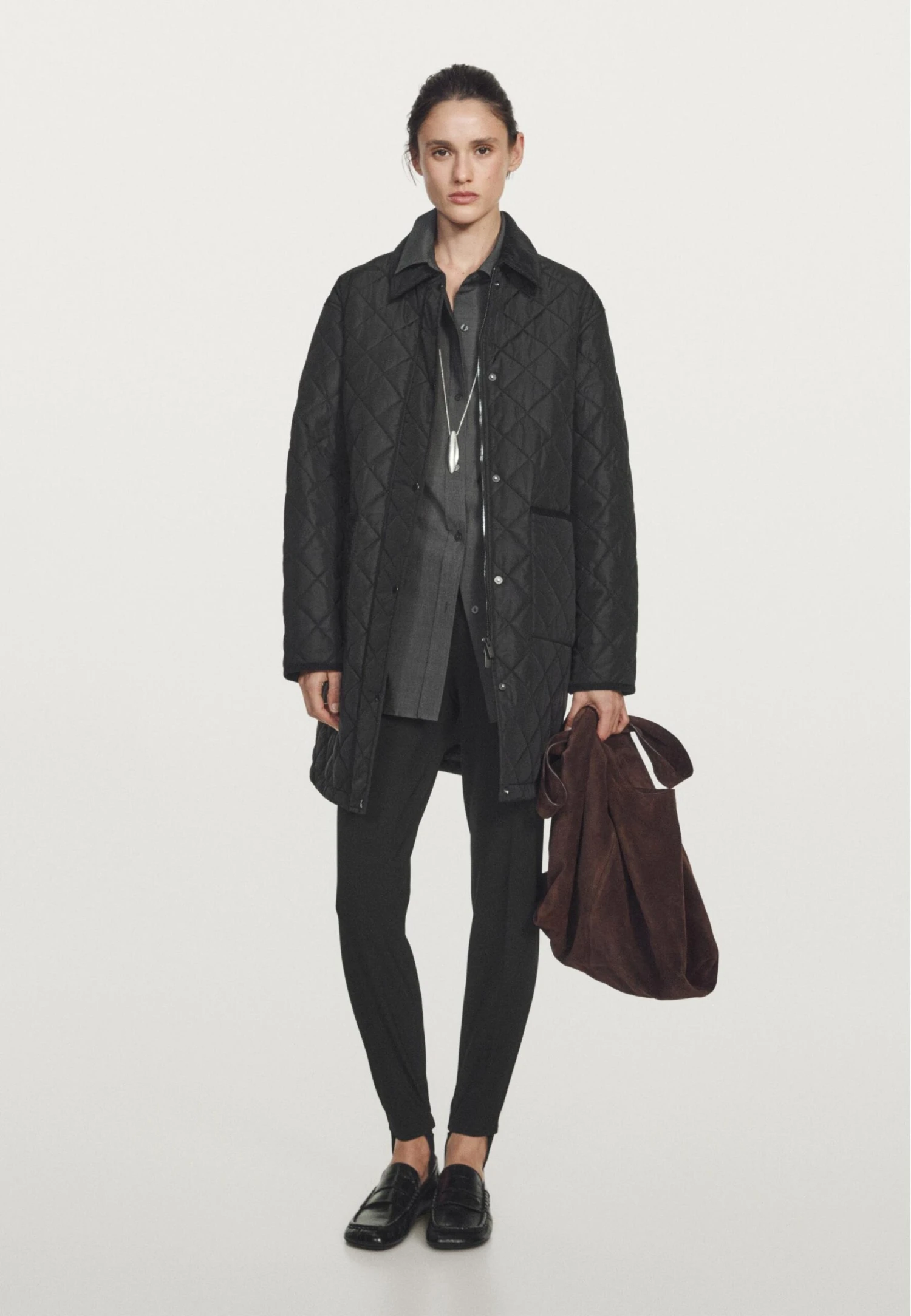 Massimo Dutti LIGHTWEIGHT WATER-REPELLENT PUFFER - Winter Coat - Black 3 Massimo Dutti LIGHTWEIGHT WATER-REPELLENT PUFFER - Winter Coat - Black