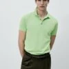 Massimo Dutti Short Sleeve - Polo Shirt - Neon Green -Massimo Dutti Shop 035b1fe06a214305911215e2c0654ac2