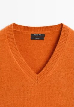 Massimo Dutti V-NECK - Jumper - Orange -Massimo Dutti Shop 03a54fbbf1974e7e80ca274dd7ccc96e