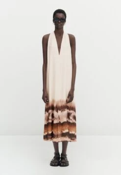 Massimo Dutti Halter Midi With A V-Neck - Day Dress