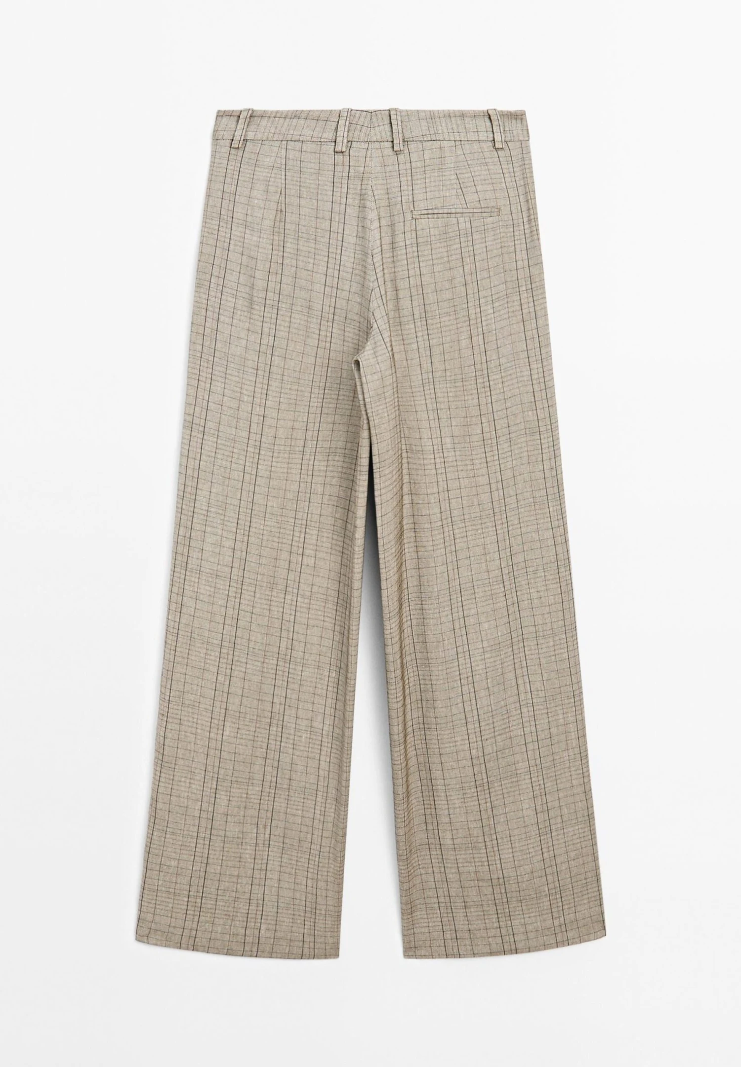 Massimo Dutti CHECK PRINT - Trousers - Beige 8 Massimo Dutti CHECK PRINT - Trousers - Beige - Image 6