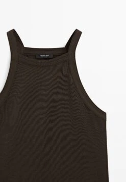 Massimo Dutti HALTER NECK - Top - Dark Brown -Massimo Dutti Shop 0440a07414084f23b00ce8609b725295