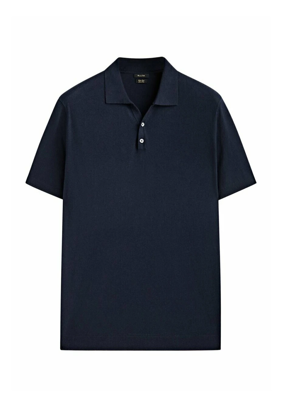 Massimo Dutti With V-Neck And Buttons - Polo Shirt - Blue 7 Massimo Dutti With V-Neck And Buttons - Polo Shirt - Blue - Image 5