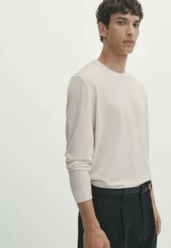 Massimo Dutti Crew Neck - Jumper - Beige -Massimo Dutti Shop 045205df2dc7432ba91042b4961d9844