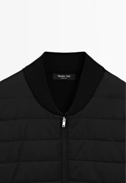 Massimo Dutti QUILTED BOMBER NECK - Bomber Jacket - Black -Massimo Dutti Shop 04668439dda647f18fe6cec3745411e1