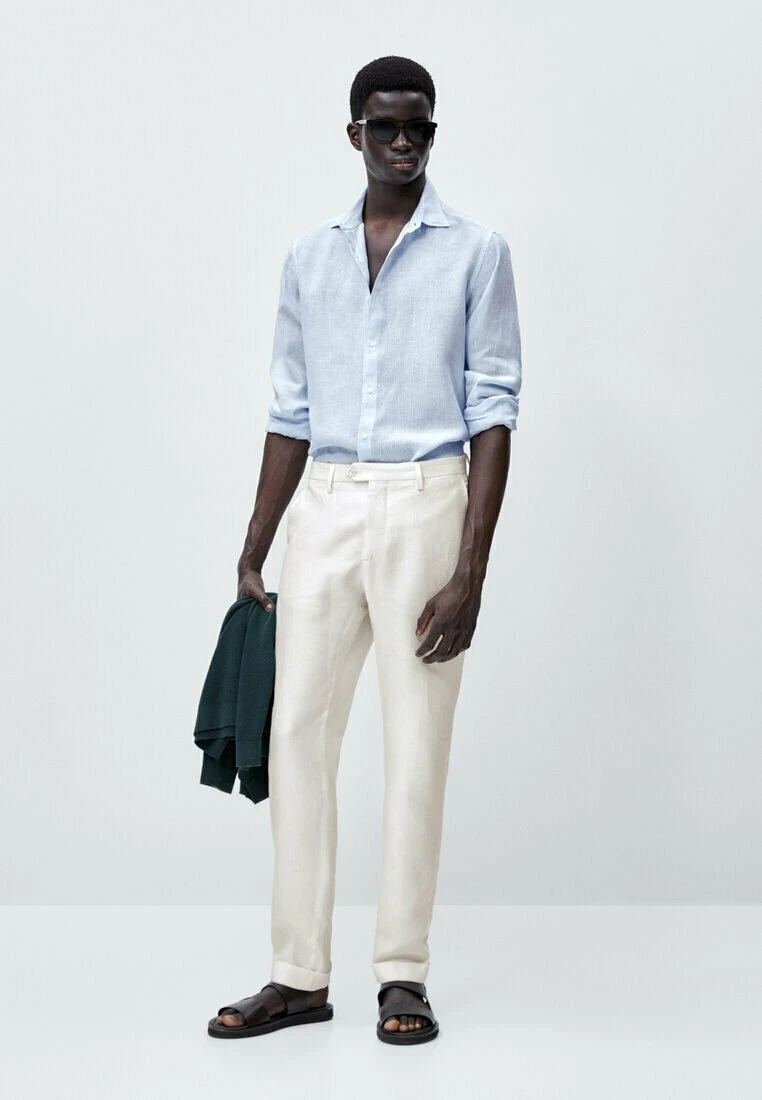 Massimo Dutti Micro-Stripe - Shirt - Light Blue 4 Massimo Dutti Micro-Stripe - Shirt - Light Blue - Image 2