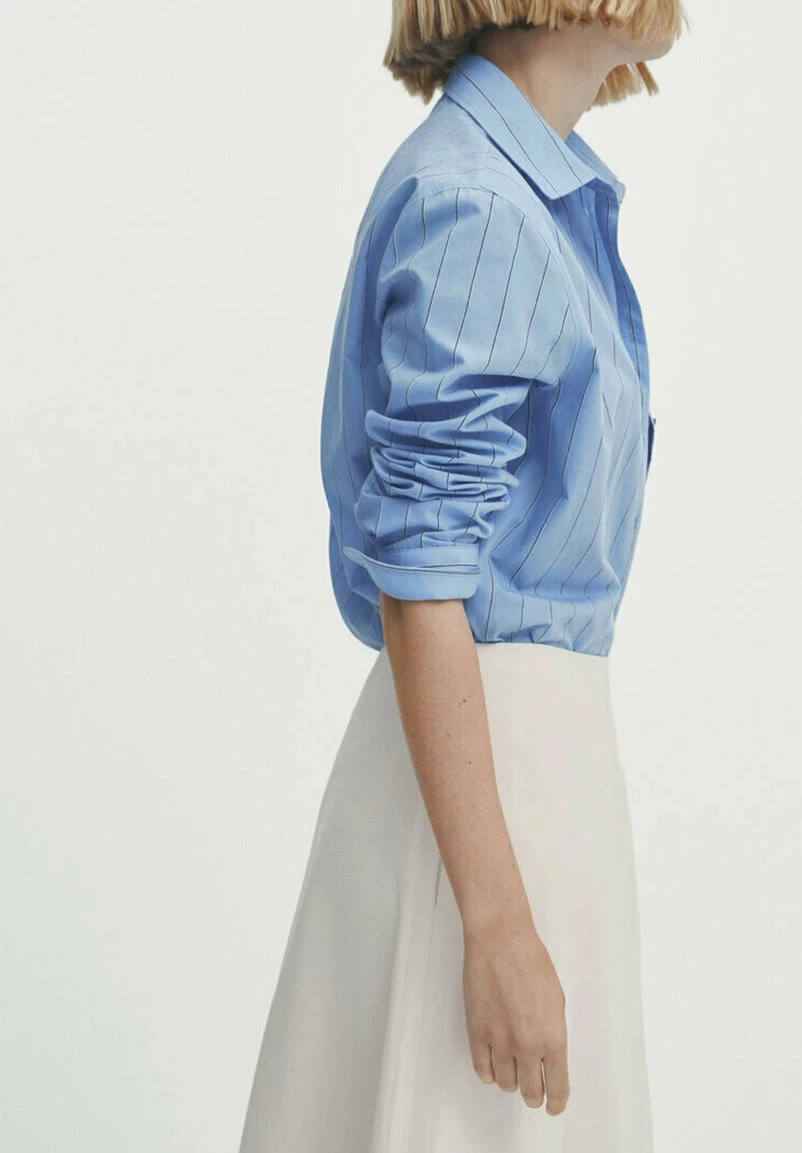 Massimo Dutti Flared With Topstitching Detail- A-Line Skirt - Beige 5 Massimo Dutti Flared With Topstitching Detail- A-Line Skirt - Beige - Image 3