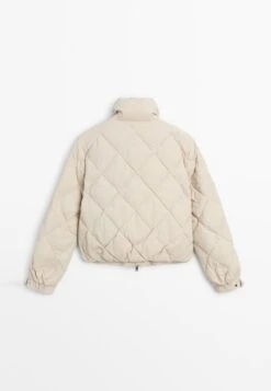 Massimo Dutti SHORT WATER-REPELLENT PUFFER - Down Jacket - Beige -Massimo Dutti Shop 049e48c4f2ef46b19082f1025178fa17