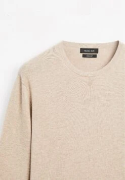 Massimo Dutti FINE CREW NECK WITH LONG SLEEVE - Jumper - Beige -Massimo Dutti Shop 04a1829ab1e54d599e1d82b95cf94e9f