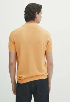 Massimo Dutti Short Sleeve - Polo Shirt - Mottled Orange -Massimo Dutti Shop 04aac59a4400433ead66eaf251f92708
