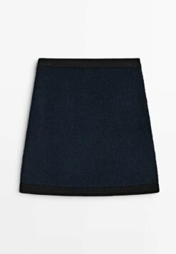 Massimo Dutti With Gold-Toned Buttons - A-Line Skirt - Blue Black Denim -Massimo Dutti Shop 04ca6580c7e04e6aba6f3c36dcff8619